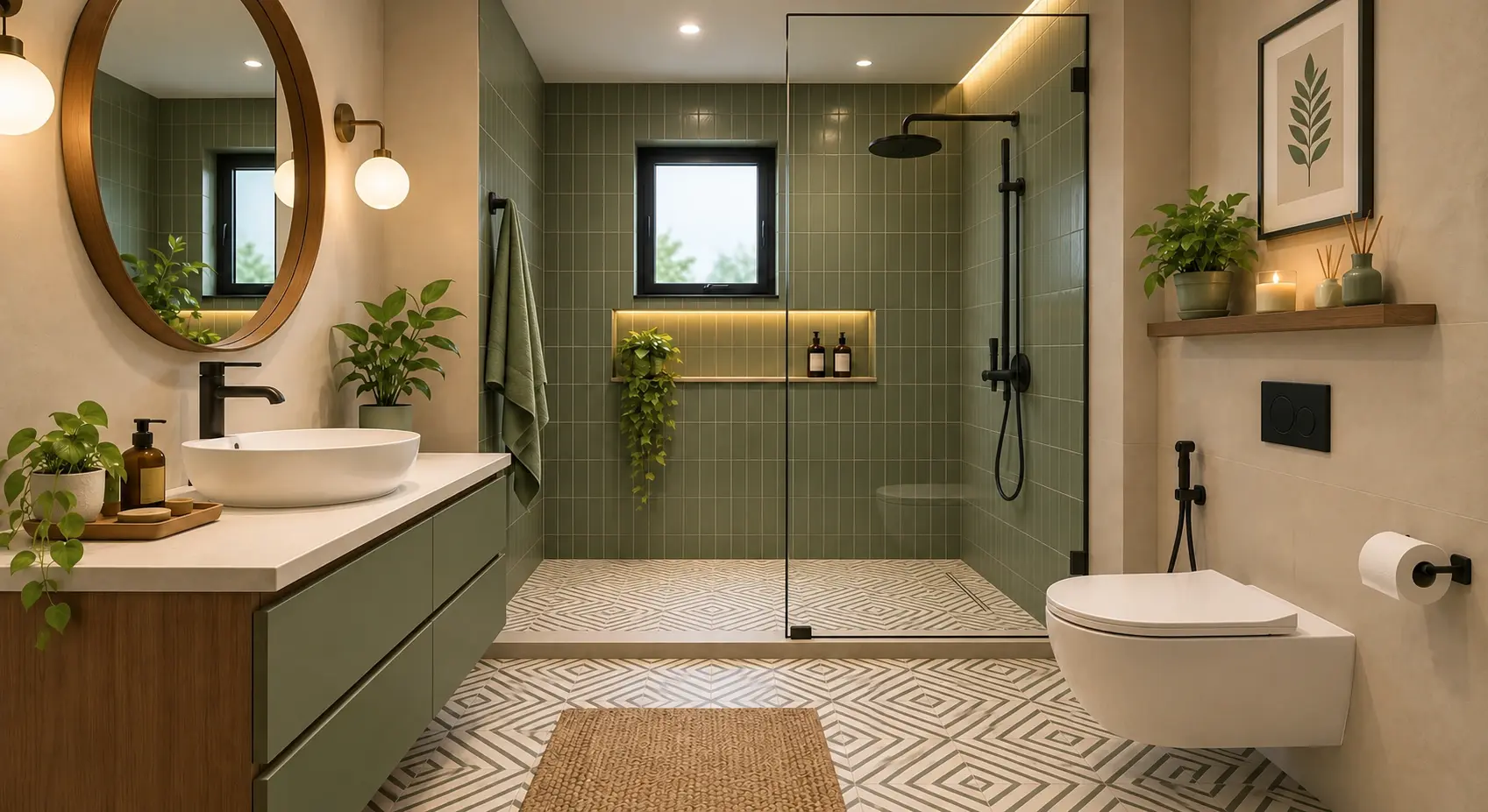 modern-green-tile-bathroom-interior